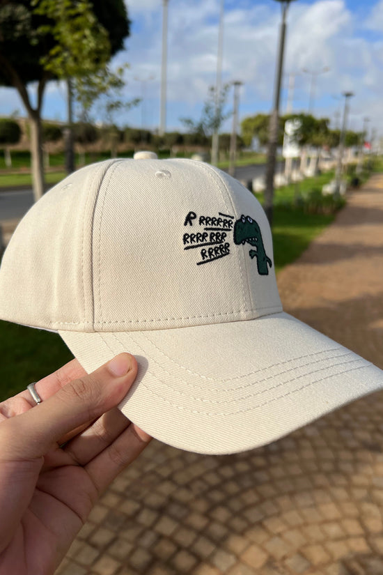 “Rawr Dino Beige Cap”