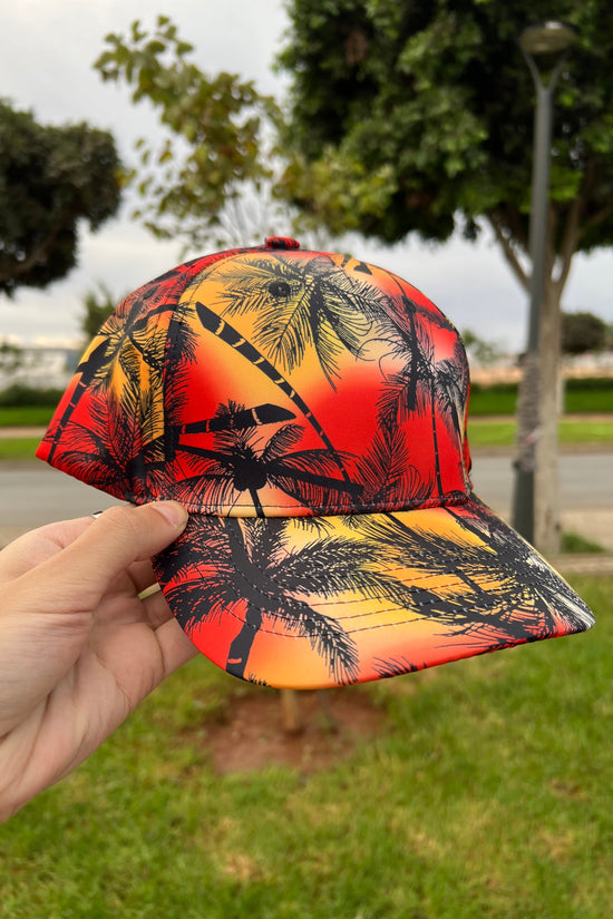 Sunset Paradise Palm Cap