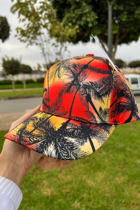 Sunset Paradise Palm Cap