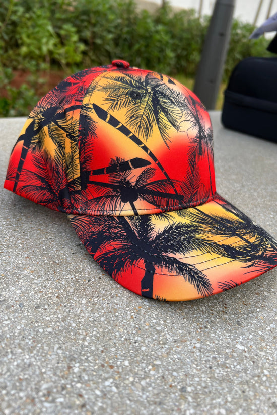 Sunset Paradise Palm Cap