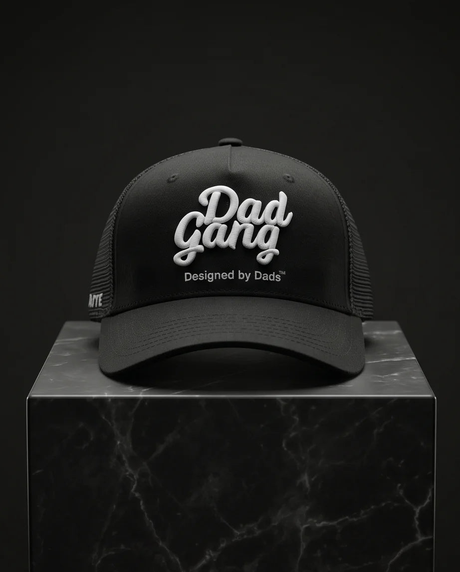 Black Dad Gang Embroidered Trucker Cap