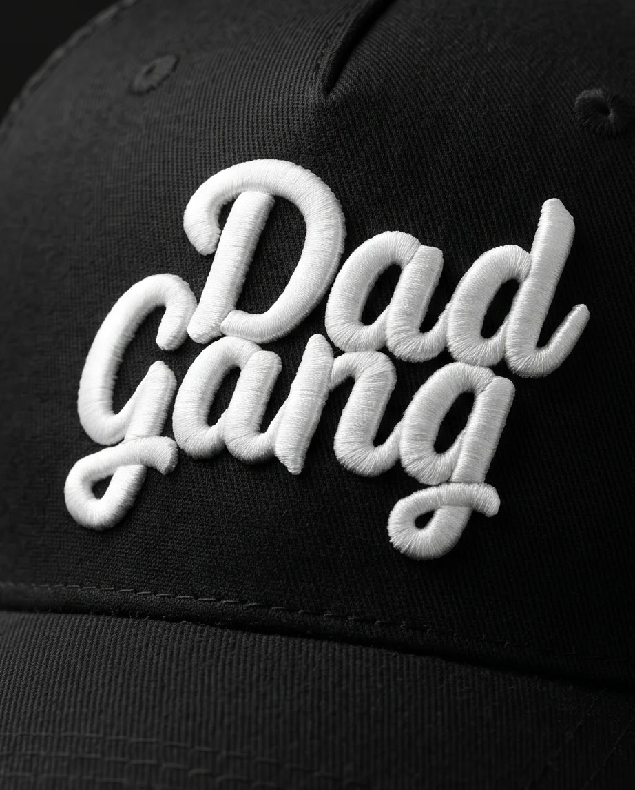 Black Dad Gang Embroidered Trucker Cap