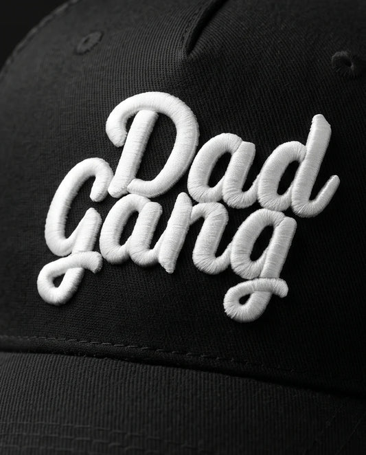Black Dad Gang Embroidered Trucker Cap