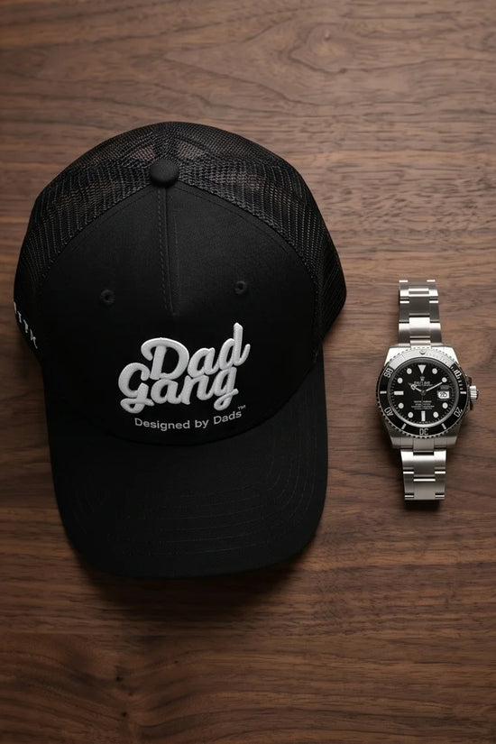 Black Dad Gang Embroidered Trucker Cap