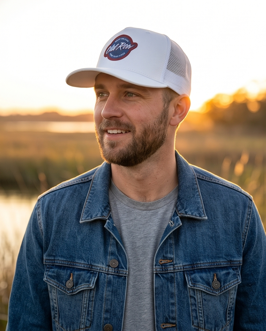 Old Row Embroidered Patch Snapback Trucker Hat